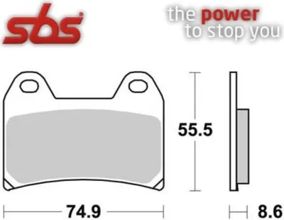 Produktbild von Bremsbelag SBS 706DS Road Racing Dual Sinter