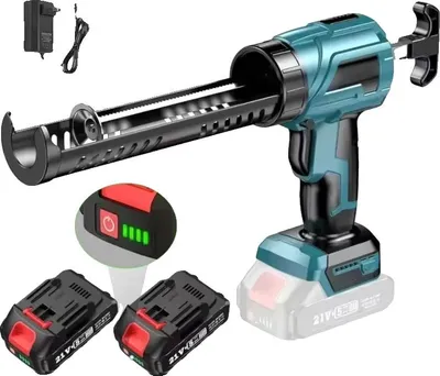 Immagine prodotto di Dichtgun, velocità regolabile, funzione luce LED, colore azzurro