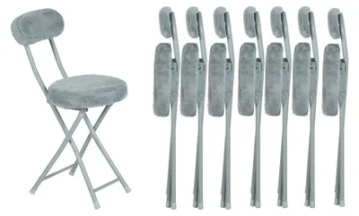Produktbild von Faltbare Bürostühle - Klappstühle - Konferenzstühle - Faltstühle - Arbeitsstühle - Set mit 8 Stück - Grau
