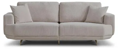 Produktbild von Modernes 3-Sitzer Sofa Beige Elegante Couch in Cord-Optik