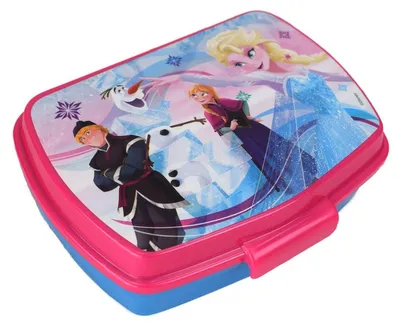 Produktbild von Kunststoff Brotdose 17x13x5,5cm Disney Eiskönigin Anna & Elsa Frozen