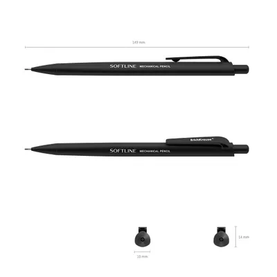 Produktbild von Druckbleistift HB 0,9mm mit Radiergummi 12 Stück Schwarz