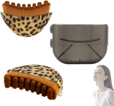 Produktbild von Gesichtsbürste, Trockenbürste für Haut, zur Gesichtspflege, Lymphdrainage Massage, Peeling