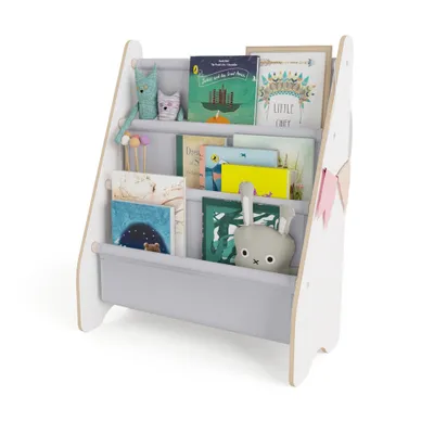 Immagine prodotto di MAMOI® libreria per bambini, libreria per la camera dei bambini, scaffale per libri, scaffale a parete, libreria per bambini, libreria per bambini, panca per libri in legno per bambini