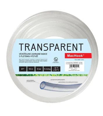 Obrázek produktu pro zahradní hadice TRANPARENT 1" 50m bílá Délka: 50 m