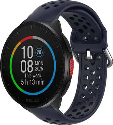 Produktbild von Strap-it Polar Pacer Silikonarmband mit Löchern (Dunkelblau)