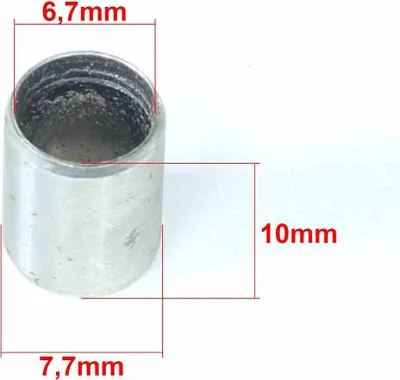 Image de TUYAU MÉTALLIQUE 7,7 x 6,7 x 10 mm