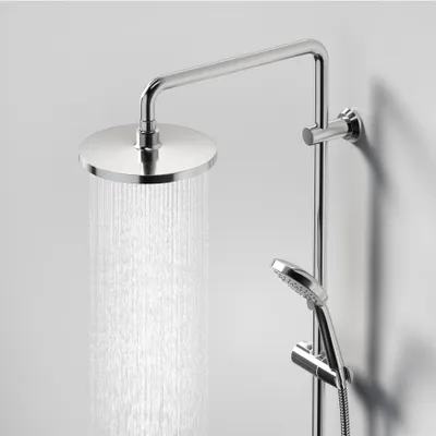 Immagine prodotto di JOHO Colonna Doccia Acciaio Inox con Soffione e Doccetta, Doccia Colonna senza Miscelatore Termostatica, Set Doccia a Pioggia D23cm Tondo Cromo