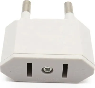 Produktbild von Reise Strom Adapter Stecker Für USA/ Japan/ Kanada/ Mexiko Zu EU Deutschland / AT Weiss