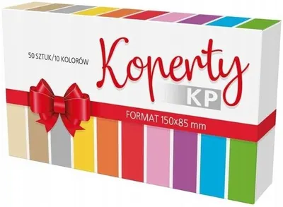 Zdjęcie produktu dla koperty kolorowe na pieniądze 150x85mm 50szt. | 83-22