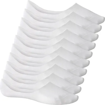 Produktbild von Footstar Damen und Herren Füßlinge (10 Paar) No Show Footies mit Anti-Slip - Sneak-it! - Weiß 35-38