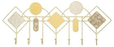 Produktbild von Wandgarderobe Monday aus goldfarbenem Metall und Glas
