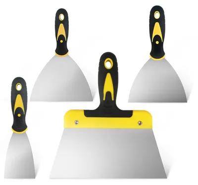 Productafbeelding van 4-delige behangschraperset met verfvuller en plamuurmesjes, 2, 4, 6, 8 inch