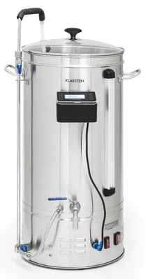 Image de Klarstein Kit Biere a Faire Soi Meme, Kit de Brassage Bière Complet avec Cuve de Brassage de 3300W, 45L, Acier Inoxydable, Mode Automatique, Kit Fabrication Biere, Cuve de Fermentation, Kit Brasseur