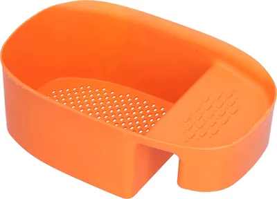 Obrázok produktu pre Multifunkčný odkapávač na drez, odkapávač na ovocie a zeleninu s filtrom na zvyšky do kuchyne, oranžový