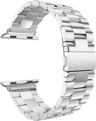 Produktbild von Edelstahl Metall Armband Für Apple Watch 2 3 4 5 6 7 8 SE Silber 38/40/41