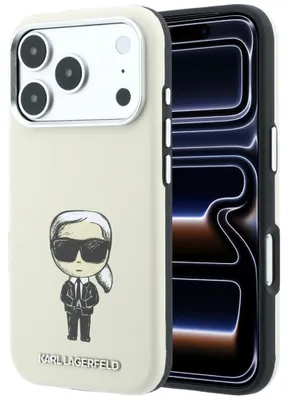 Obrázok produktu pre Puzdro Karl Lagerfeld Smooth Ikonik pre iPhone 18 Pro / 17 Pro, farba: béžová