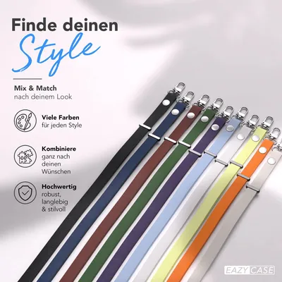 Produktbild von EAZY CASE Handykette magnetisch mit Handyhülle für Apple iPhone 12 Pro Max, Crossbody Handyband 1-1,90m verstellbar mit 2 Ösen in Creme