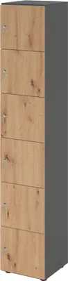 Zdjęcie produktu dla Szafka 6OH 6xDS grafit/dąb