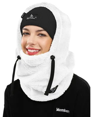 Immagine prodotto di Cappuccio termico invernale, passamontagna per sci, snowboard, ciclismo, motociclismo. Protegge dal vento. Adatto a uomo e donna. Taglia unica. Colore: bianco