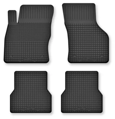 Image de Tapis de sol en caoutchouc pour Fiat 500X II 2018- (crossover) – 4 pièces, noirs, semi-universel, adapté