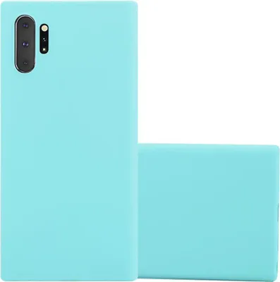 Produktbild von Cadorabo Hülle für Samsung Galaxy NOTE 10 PLUS Schutzhülle in Blau Handyhülle TPU Silikon Etui Case Cover
