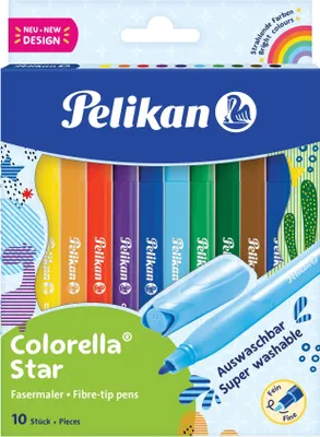 Image de Feutre de coloriage Pelikan Colorella Star C302 10 pcs boîte pliante assortie