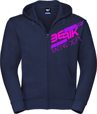 Image de Pull à capuche zippé Berik Racing, bleu/violet, L