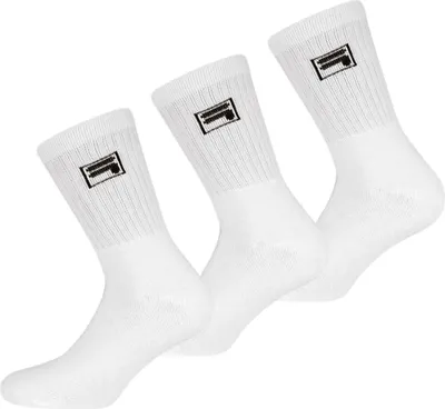 Produktbild von FILA Tennis Socken Herren Damen F9000 Crew 3 Paar - Farbe: Weiss - Größe: 43-46