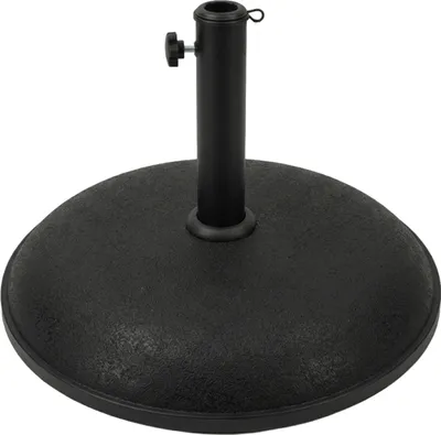 Image de Axi Pied De Parasol Rond En Béton, Noir | Socle, Base Pour Jardin / Terrasse | Convient Aux Parasols À Mât Jusqu'À Ø 3 Mètres | Convient À Différents