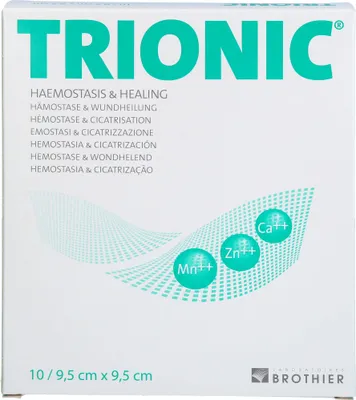Obrázek produktu pro TRIONIC obvaz na rány 9,5x9,5cm, 10 ks KOM