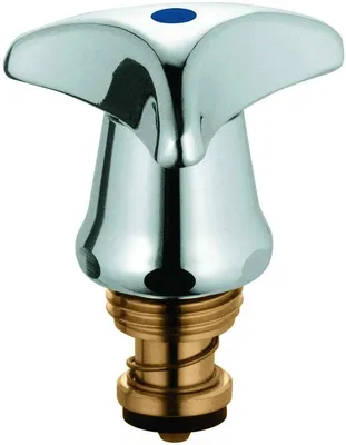 Produktbild von GROHE Oberteil 41814, DN 15, Trecorn-Griff, Markierung blau, mit Fettkammer, Rückflussverhinderer, chrom