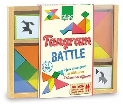 Produktbild von Vilac Tangram Denkspiel Holzpuzzle mit 100 Karten