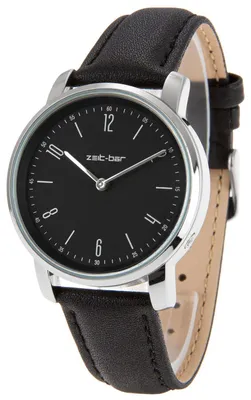 Produktbild von Zeit-Bar Funk-Armbanduhr Damen, Metallgehäuse, Leder-Uhrband