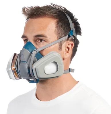 Produktbild von 3M Quick Latch Atemschutzmaske 6502QLKIT-1, A2P3, für Lackierarbeiten und Pestizide, mit Cool Flow Ventil, Wiederverwendbar