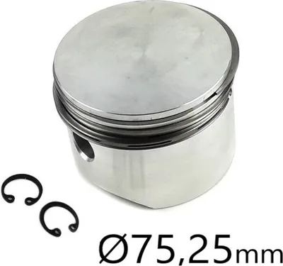 Immagine prodotto di Kompressorkolben mit Segmenten 75,25x2x2x4 | Iveco EuroCargo, MAN, Mercedes, DAF CF XF 75/ 85/ 95 | Reparatur 1