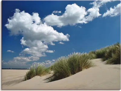Produktbild von ARTland Leinwandbild Himmel, Dünen und Meer Größe: 60x45 cm