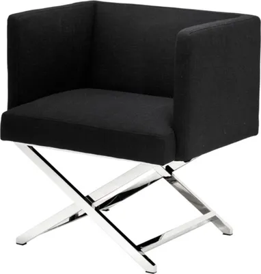 Produktbild von Casa Padrino Luxus Club Sessel in silber / schwarz 66 x 57 x H. 74 cm - Art Deco Möbel