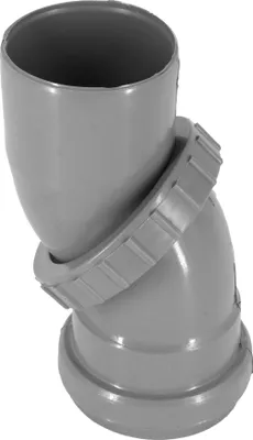 Produktbild von HT Rohr Bogen Abwasser Abfluss DN 50 Drehbar Bogen 0 - 90°