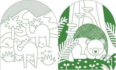 Immagine prodotto di Pagina da colorare con adesivi animali selvatici
