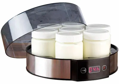 Image de Yaourtière 20 W avec minuteur intégré et 7 pots individuels 190 ml