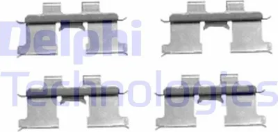 Produktbild von DELPHI LX0467 Zubehörsatz Scheibenbremsbelag Hinten für OPEL Corsa C Schrägheck (X01) für HYUNDAI GETZ (TB) für KIA SPORTAGE (JE, KM)