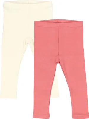 Produktbild von TupTam Baby Mädchen Lange Leggings 2er Pack, Farbe: Beerenrot / Pastellgelb, Größe: 80/86