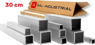 Immagine prodotto di GAL-INDUSTRIAL | Tubo quadrato in alluminio - 25x25x2 mm - 30 cm - Taglio su misura