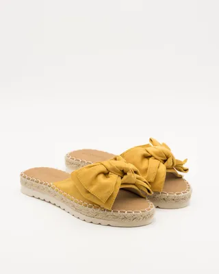 Produktbild von Slippers Geel Suedine Strik