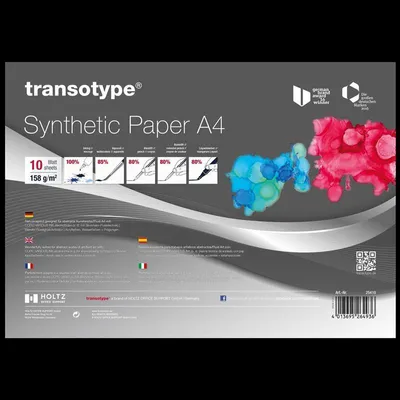 Produktbild von transotype Synthetic Paper - 158 g/m² - DIN A4 - 10 Blatt