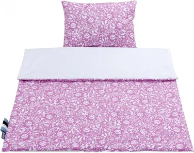 Produktbild von Bellochi Multifunktional Baby Decke Set - Doppelseitig Baby Bettwäsche 75x100 cm und Kissen 30x40cm - aus 100% Baumwolle - (Purple Caramella)