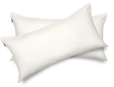 Produktbild von Brielle 2er Set 100% Baumwolle Biber Kissenbezüge mit verdecktem Reißverschluss 40 x 80 Ecru