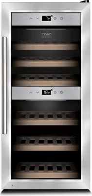 Produktbild von Caso WineMaster 24, Weinkühler mit Kompressor, Freistehend, 24 Flasche(n), 80 W, Silber, Schwarz, Edelstahl