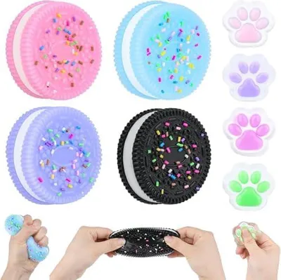Produktbild von Taba Squishy Fidget Toys,4 Stück Ultraweiche Stressabbau-Spielzeuge,für Kinder und Erwachsene, sensorische Spielzeuge Design,Angstlösende Partygeschenke,Mitgeliefert 4 Stück Taba Katzenkrallen